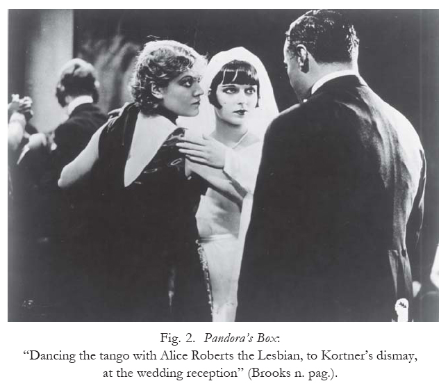 The lesbian, Countess Geschwitz, dances tango with Lulu, in ‘Pandora’s Box’ 1929